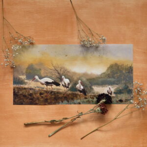 Plakat obrazu Wędrówka bocianów